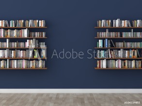 Bild på Interior bookshelf room library 